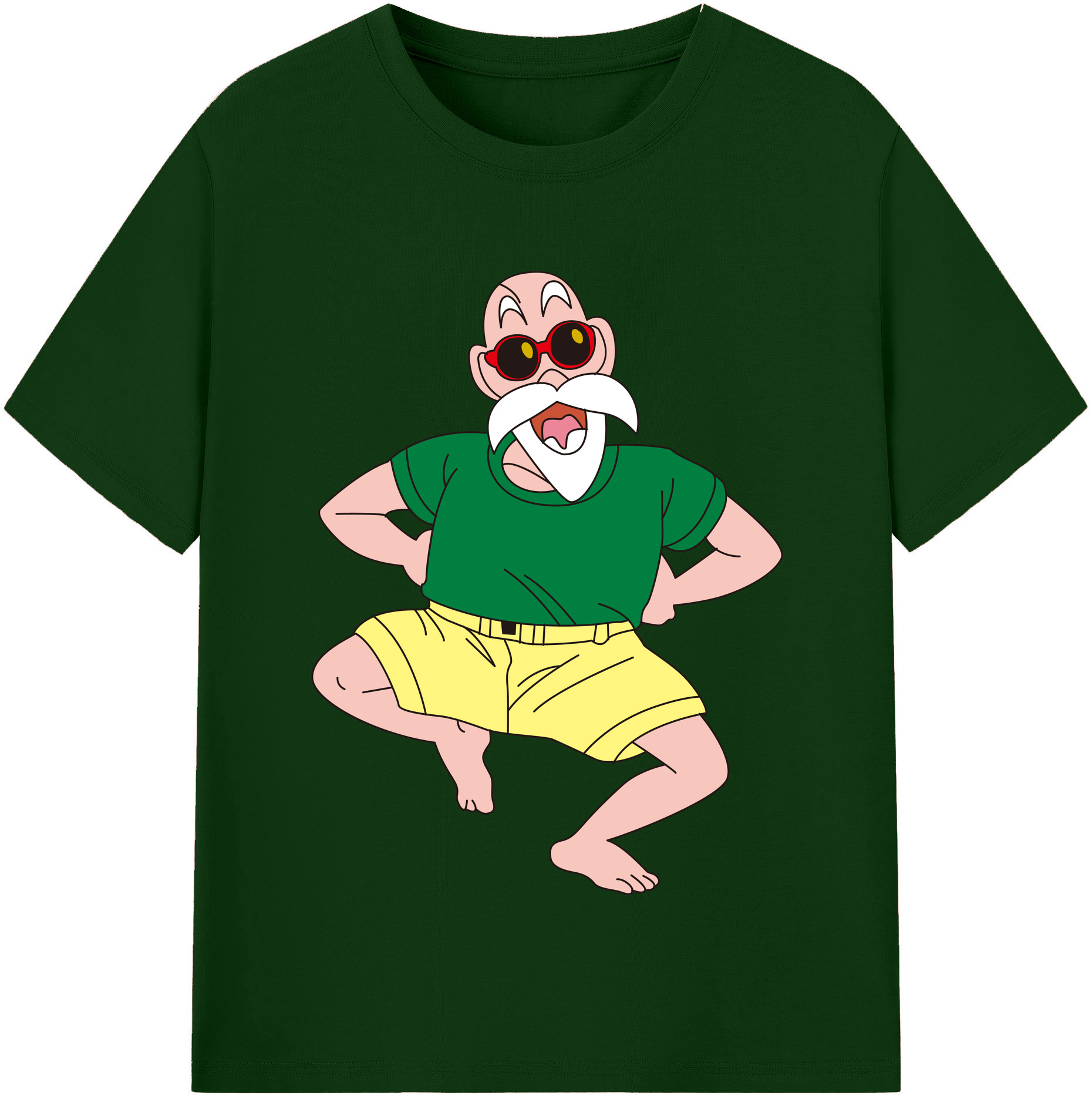 （画像用） ドラゴンボール 亀仙人（かめせんにん） DRAGON BALL Master Roshi Kame Sennin 綿100％半袖Tシャツ（フロントプリント）